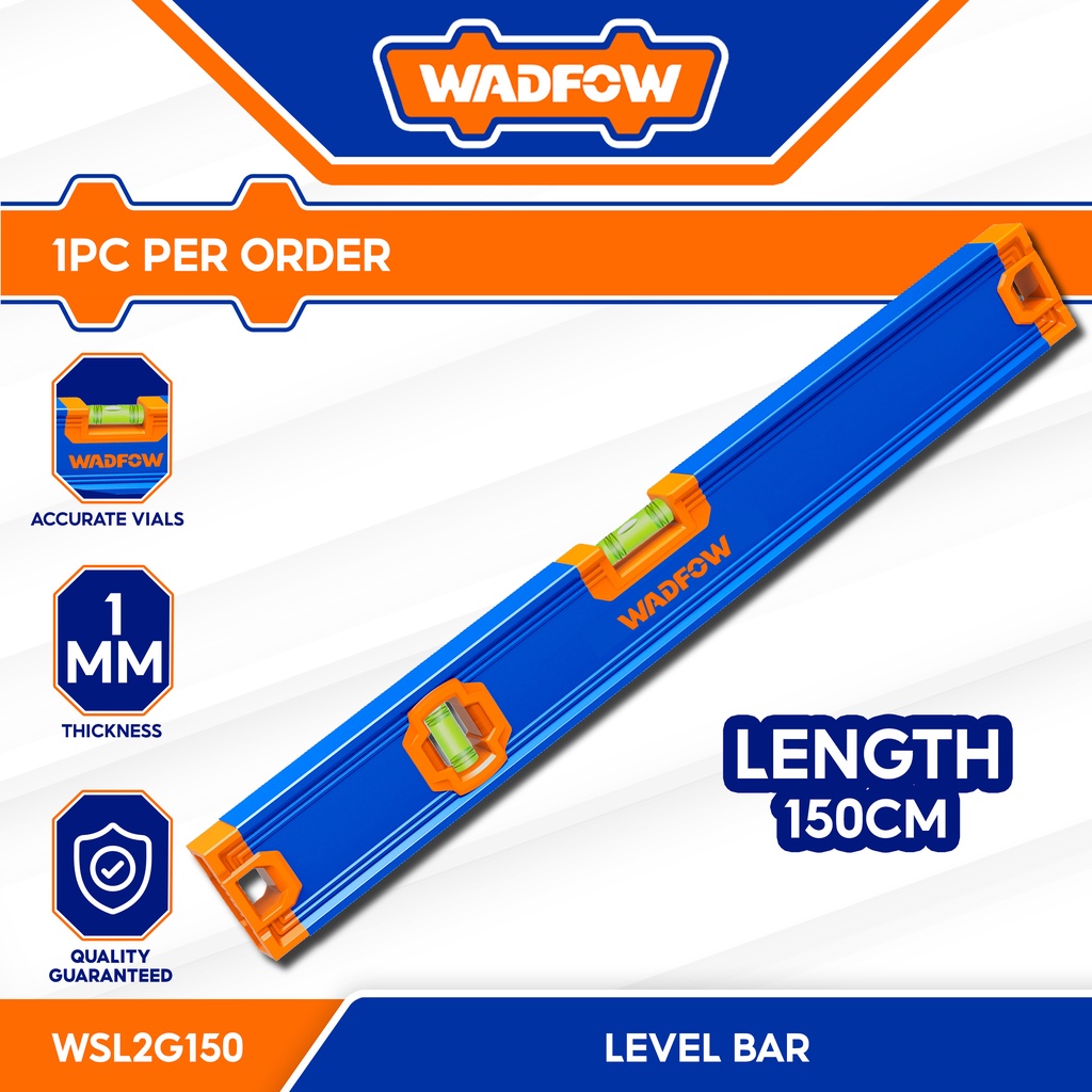 WADFOW 150cm Spirit Level Bar With Aluminum Thickness WSL2G150 Shopee