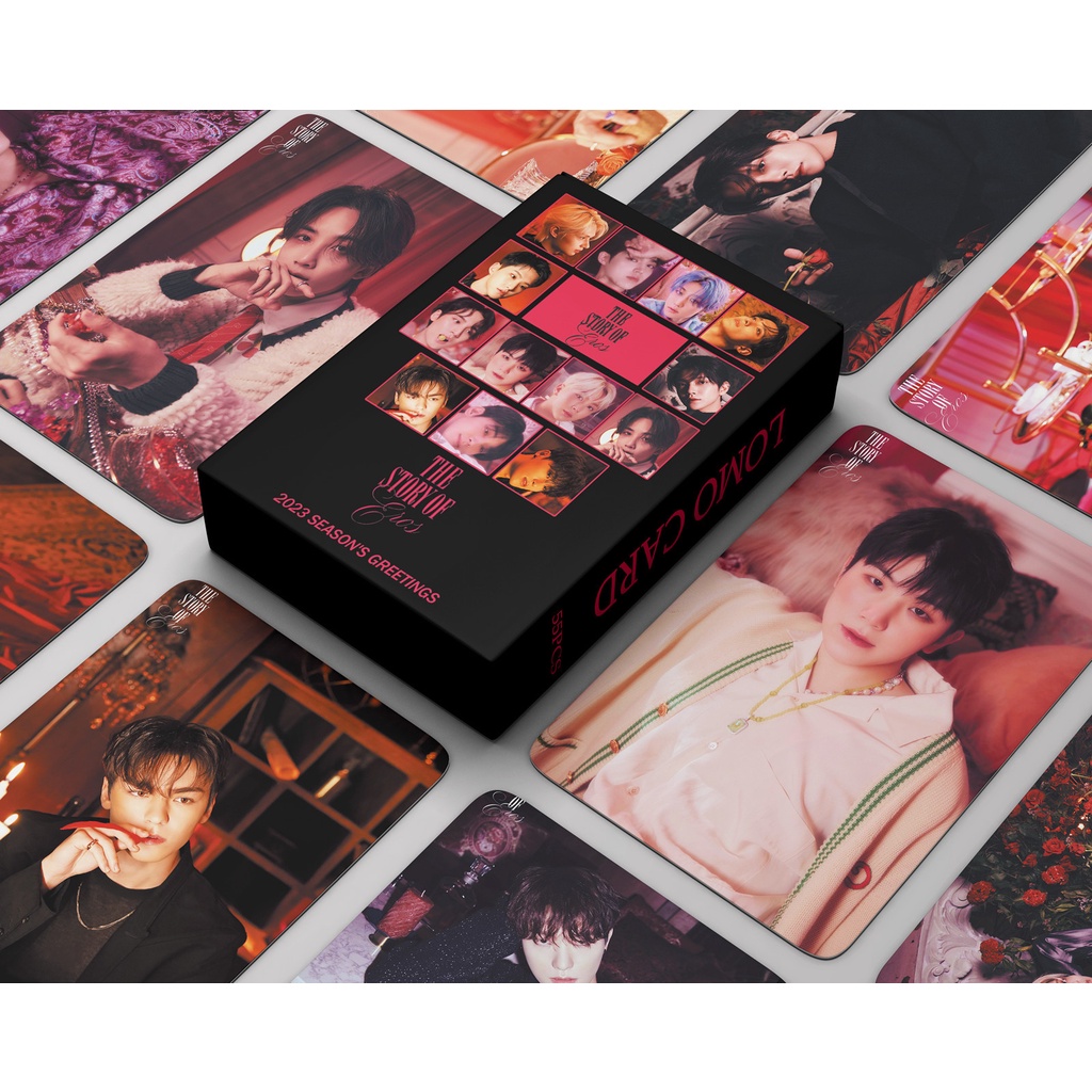 55pcs/box SEVENTEEN Photocards 2023 Season's Greetings LOMO Card ...