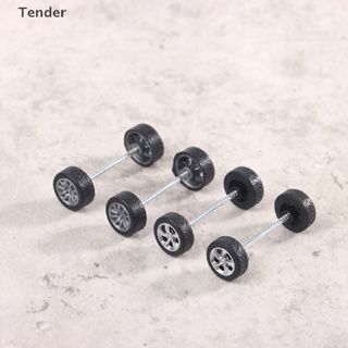 [Shyvana] 1Set 1:64 Car Wheels For Hotwheels Rubber Tire With Wheel Axle Model Car Modified Parts Racing Vehicle Toys [Preferred]