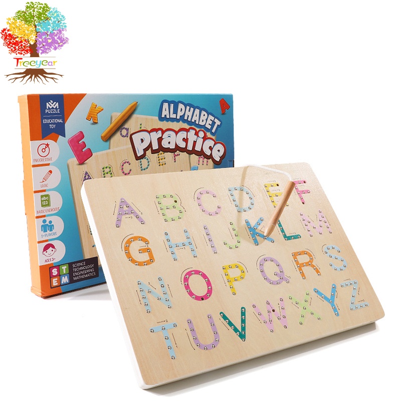 Treeyear Letters Practicing Board, Tracing ABC