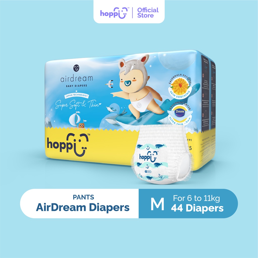 Hoppi AirDream Pants Diapers 44's (MEDIUM) Pack of 1