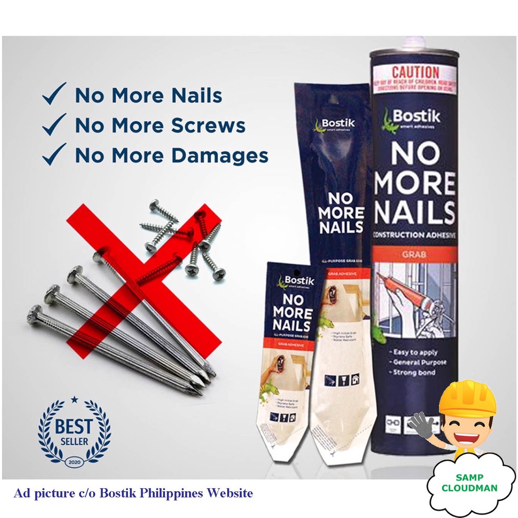 Original Bostik No More Nails 100g or 320g / 300g Adhesives / Liquid Nail |  Shopee Philippines