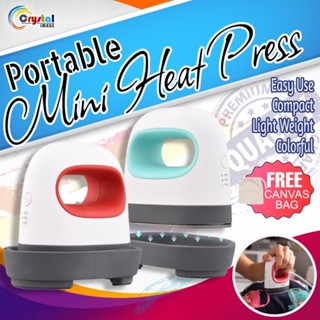 Mini Heat Press Portable Machine /Compact Iron Easy Press for T-Shirt Shoes Hat with FREE CANVAS BAG