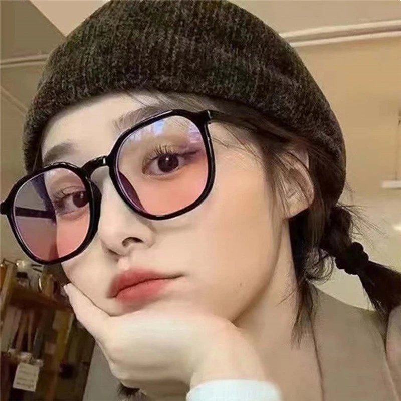 Fashion Gradient Blush Glasses/ Round Blue Light Blocking Glasses