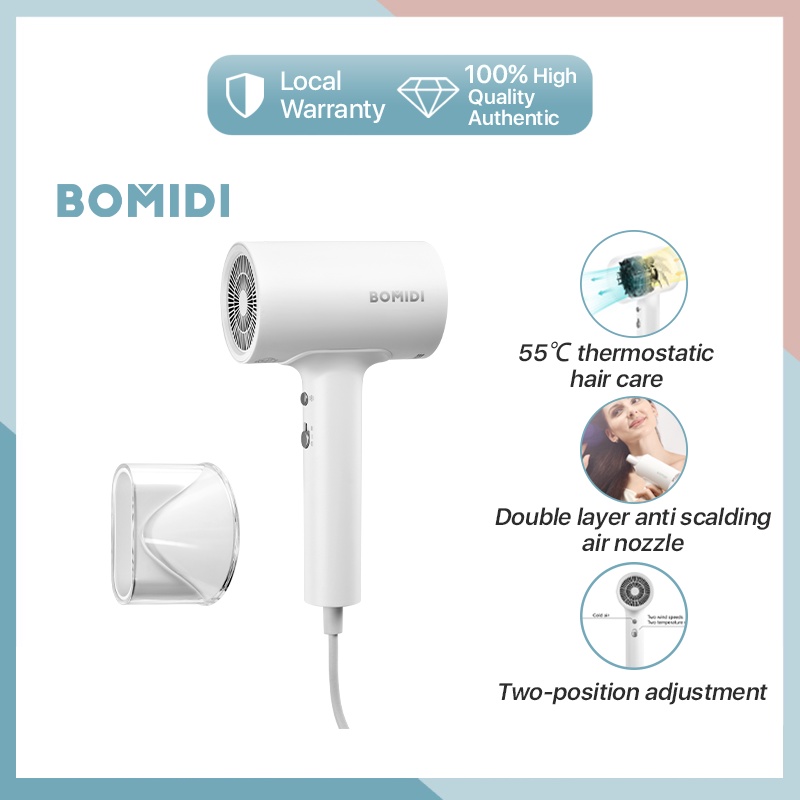 Bomidi Hair Dryer Negative Ion Blower Salon Portable High-Power ...