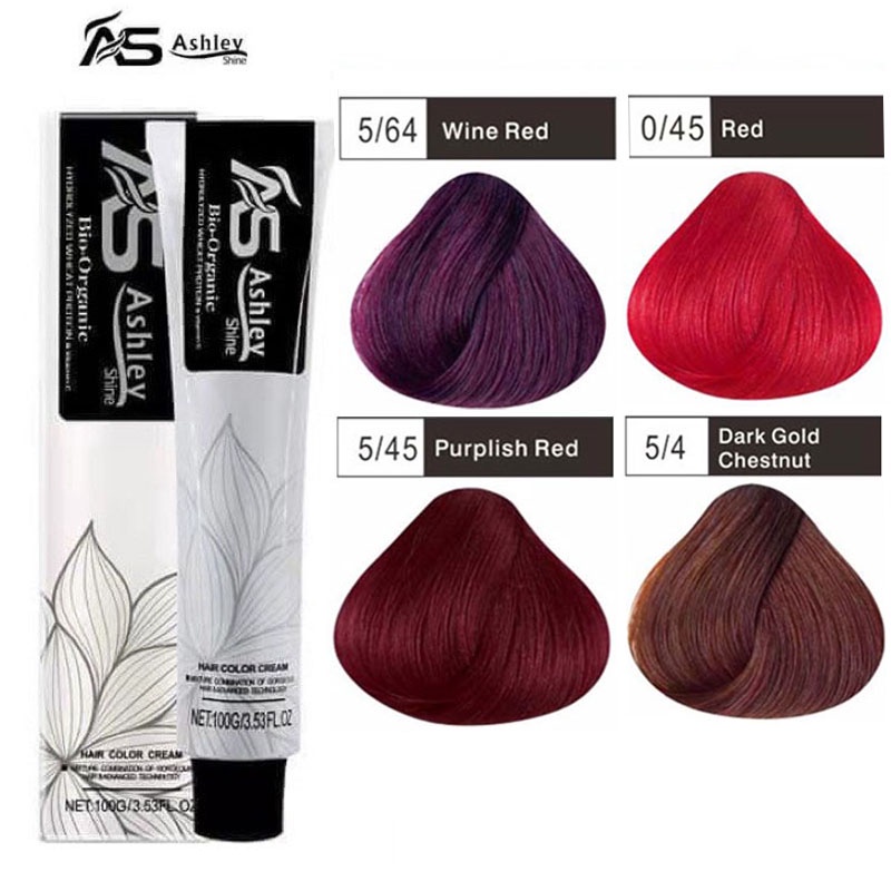 Ashley Shine Bio-Organic Hair Colors (Red & Mahogany Red & Violet Red)  100Ml (Oxidizer Not Included) | Shopee Philippines