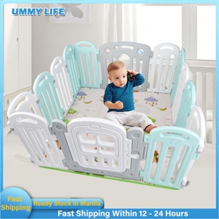 Big Baby Folding Playpen (High Quality) with Free Mat, Balls and Playfence Ready Stock COD