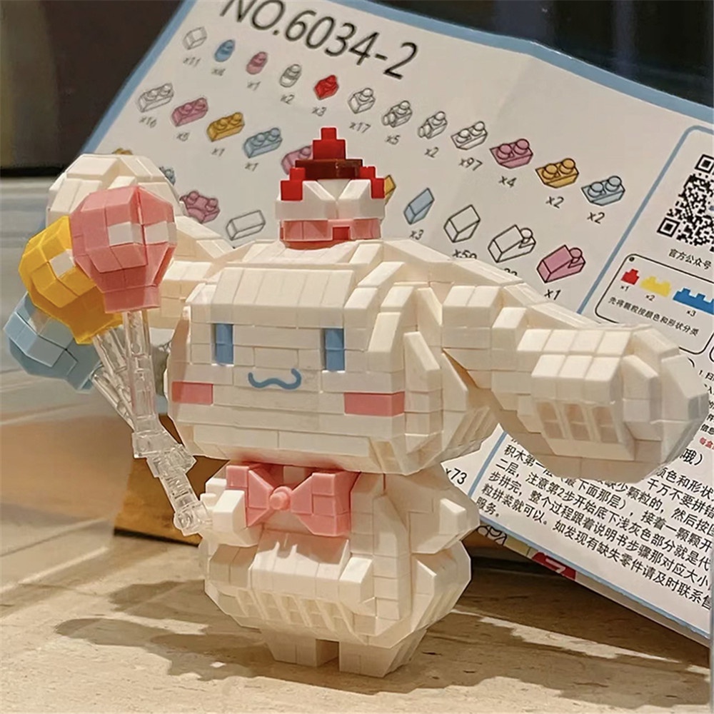 Cartoon Sanrio Building Blocks Creative Diy My Melody Kuromi Cinnamon 