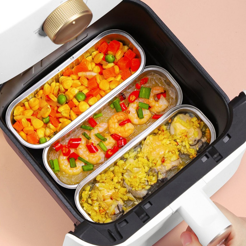 Air Fryer Tin Foil Box Barbecue Disposable Lunch Box Tableware Oven