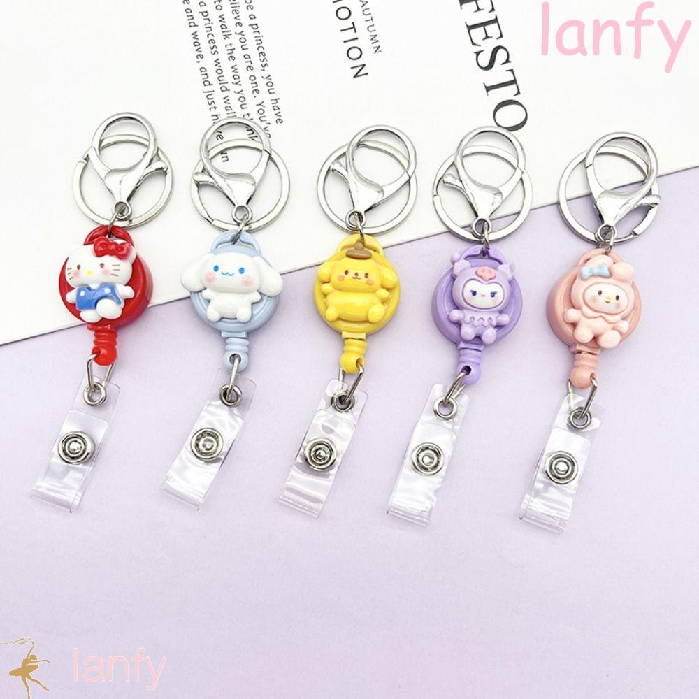 LANFY Badge Reel Holder Kuromi Melody Staff Card Office Supplies ID ...