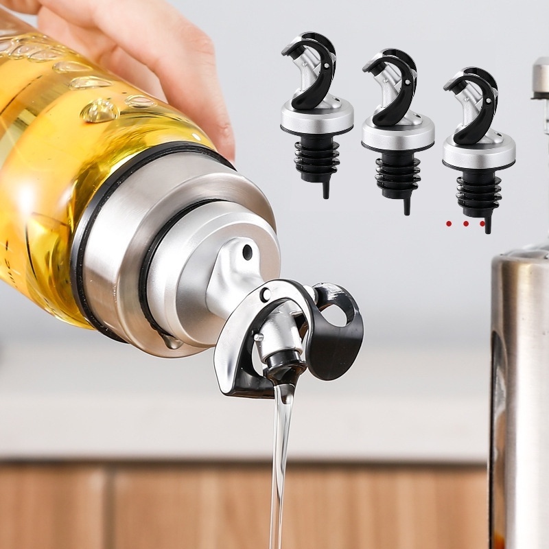 Kitchen Auto Flip Cap Pouring Oil Spout / Universal Leakproof Pouring