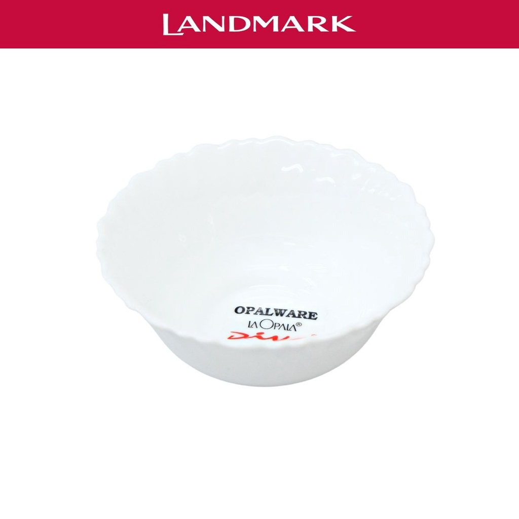 La Opala Plano Serving Bowl with Scallop Edge 12 x 12 x 5cm Shopee