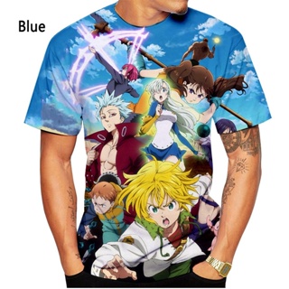 Anime seven deadly sins 3d printing t-shirt men's and women's summer fashion casual short-sleeved t-shirt #3