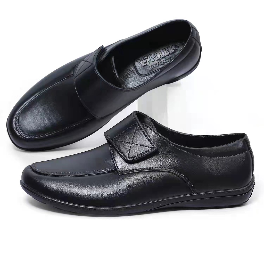 Kids Black school shoes for boys Quality rubber shoes cod 602