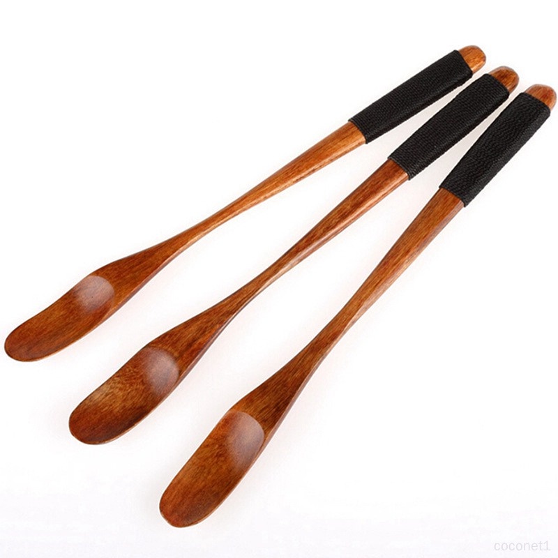 Home Long Handle Wooden Coffee Spoon Milk Spoon Honey Spoon Twisted