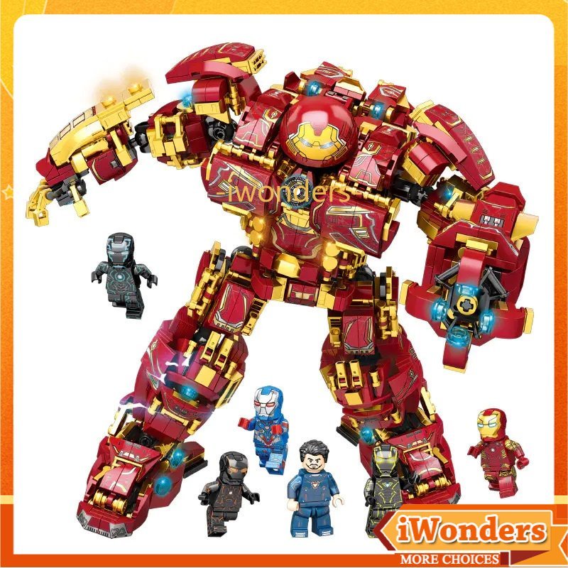 1450PCS Super Iron Man Hulkbuster Building Blocks Tony Stark Steel ...