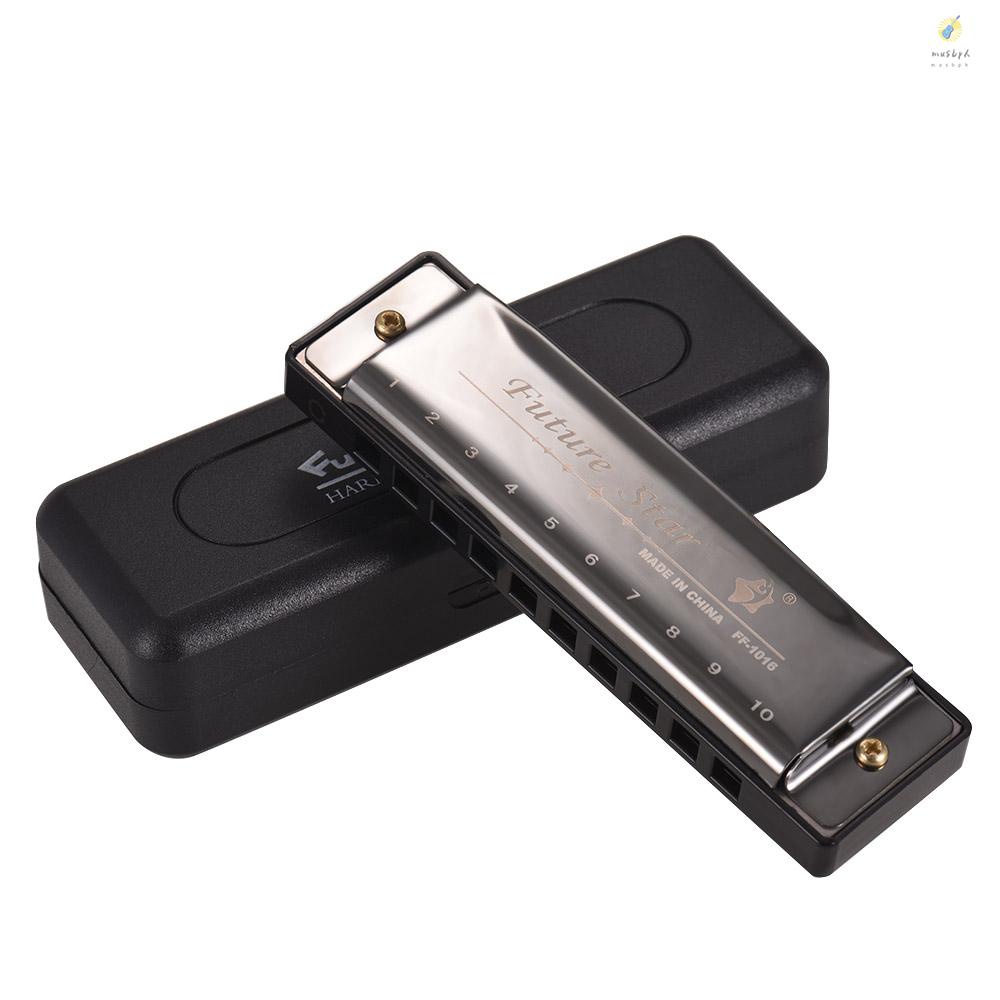 Key of C Diatonic Harmonica with ABS Reeds Mirror Surface