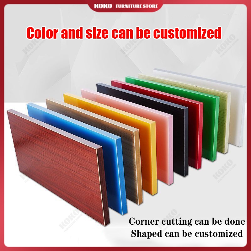 Custom wood board size without punching a word partition wall shelf