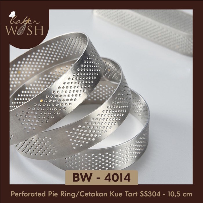 Perforated Pie Ring/Tart Cake Mold SS304 – 10,5 cm BW – 4014