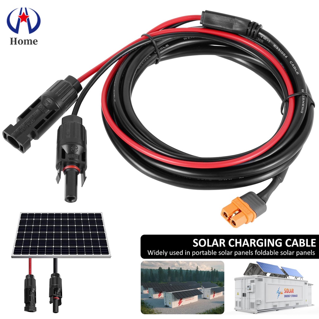 Solar Charge Cable Connector 8FT Professional MC4 to XT60i Solar Charge Adapter for Outdoor — view 2