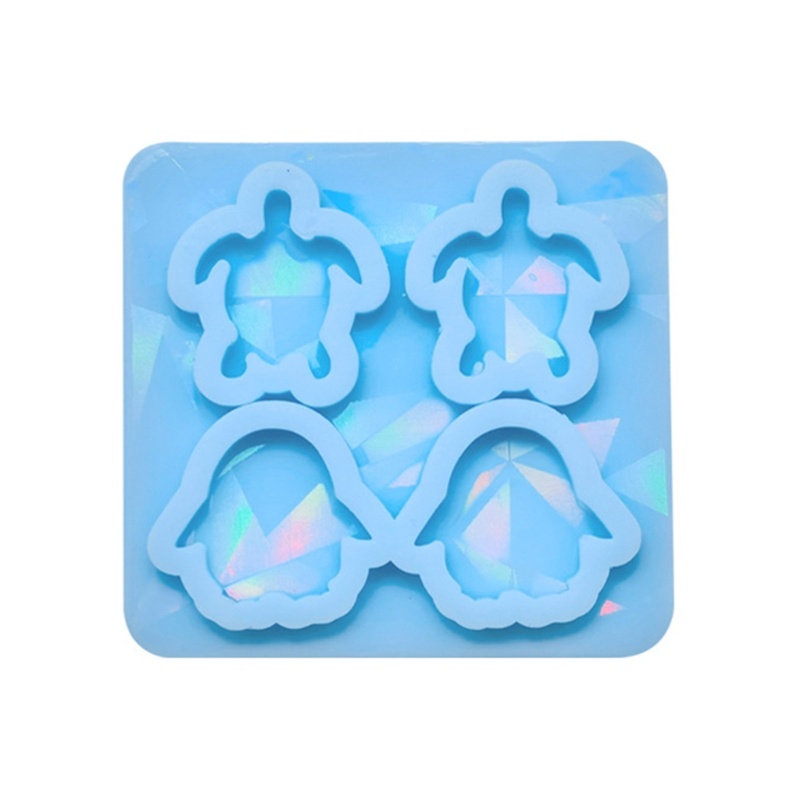 HAP DIY Light and Shadow Keychain Earrings Silicone Epoxy Mold DIY Geometric-shape Pendant Crafting Mould for Valentine