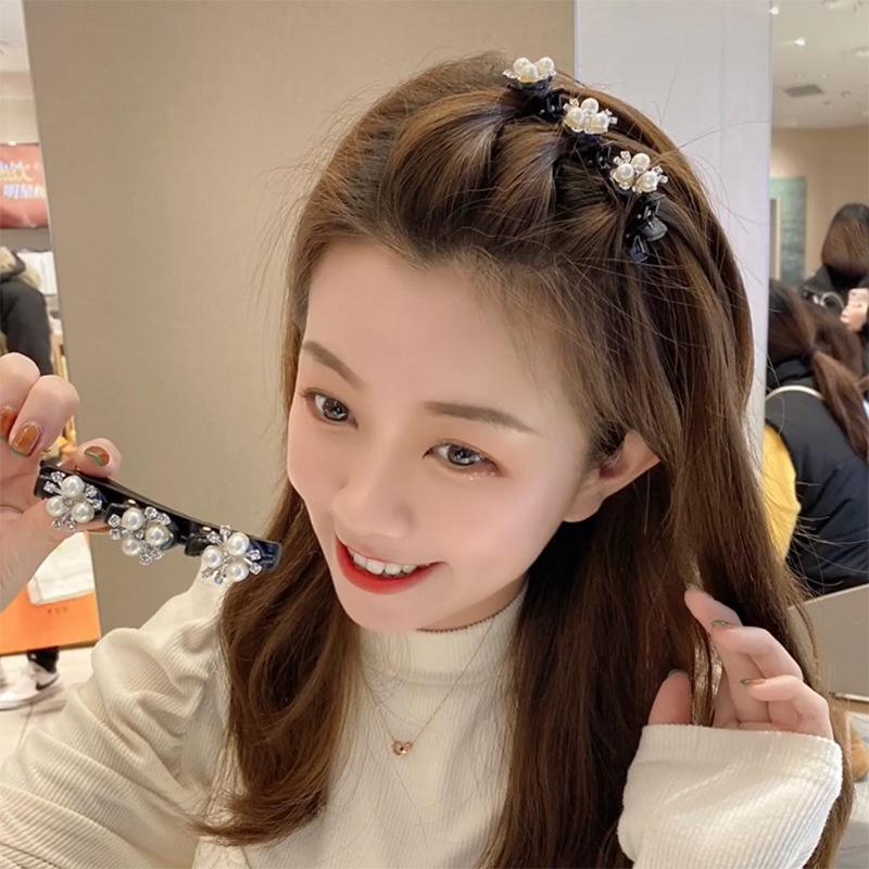 Influencer Braided Hair Clip Female Autumn Winter Bangs Broken Hair Tidy-up Handy Tool Clip Forehead Small Clip Headdress Side Hair