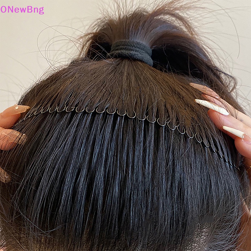 ONew Invisible Broken Hair Hairpin Adult Tiara Tools Roll Curve Bangs Fixed Insert Comb Professional Styling Accessories Women Bng