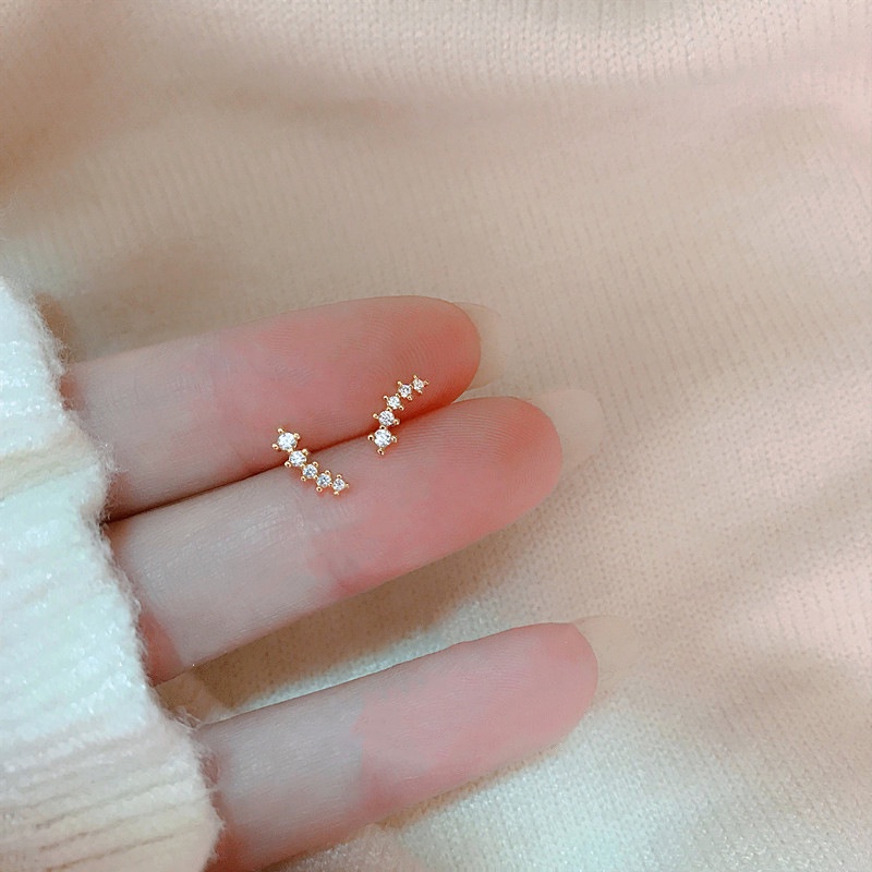 Pendientes de aro de circonita cúbica para mujer, aretes pequeños, hipoalergénicos, 14K, accesorios de joyería_voghion.com