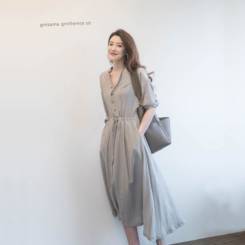 2023 Spring New Large Size Women’s Clothing Plump Girls Covering Belly Thin Tight Waist Temperament Long Dress French Goddess Temperament Dress