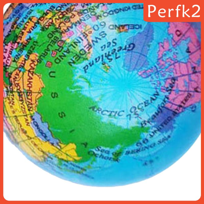 [Perfk2] 3 Pieces Squeezable Foam Ball World Maps Sensory Game Balls ...