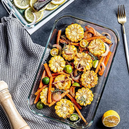 BUY 1 TAKE 1 Glass Baking Dish for Oven, Glass Pan, Rectangular Baking Pan Glass Bakeware, Glass Baked Plate Dish Thick Kitchen - Image 5