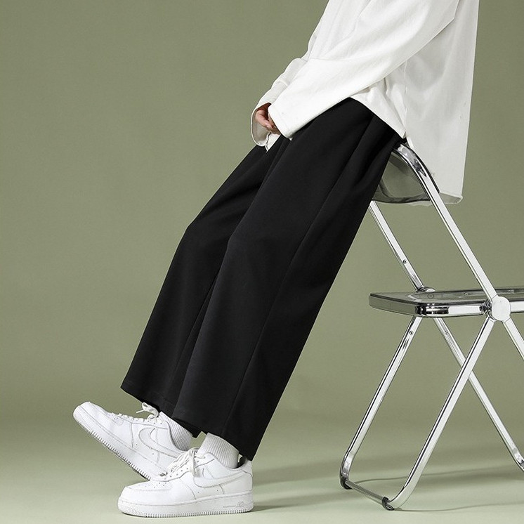 Men's Black&Grey Casual Sweatpants with Pocket Summer Thin Loose All-match Long Sports Pants for Men and Women MEFEEE - Image 3