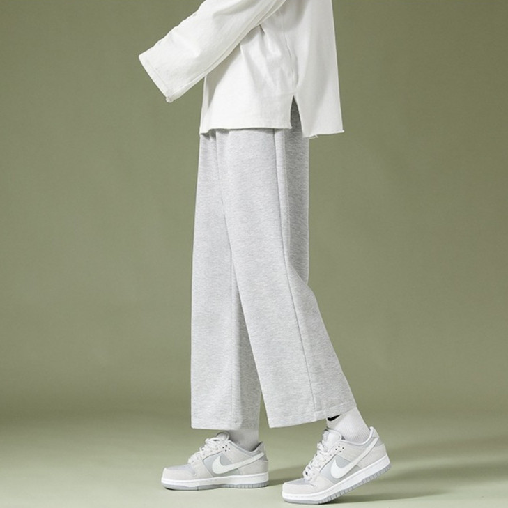 Men's Black&Grey Casual Sweatpants with Pocket Summer Thin Loose All-match Long Sports Pants for Men and Women MEFEEE - Image 2