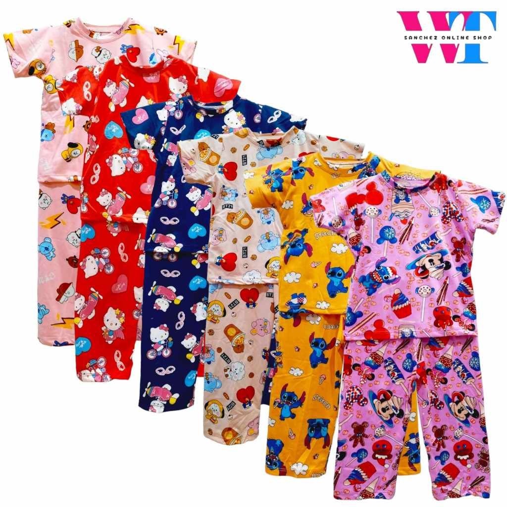 AGKS 3-5 Pairs Terno Pajama Sleepwear for Girls Kids 0-10 Yrs | Assorted Colors and Prints Set - Image 5