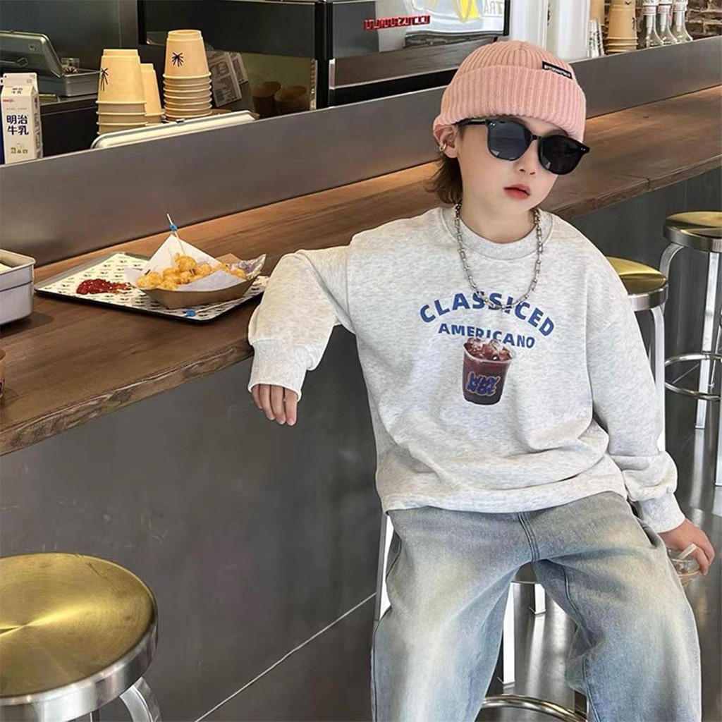 【Sweet Kids】4-14 Years Boy Jeans For Kids Korean Style Fashion Wide Leg Baggy Pants Straight Trouser - Image 4