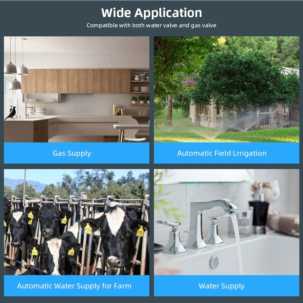 Tuya Smart Zigbee/WiFi Smart Water Gas Valve Switch Timer Garden Smart Faucet Smart Life Control Via Alexa Google Home — view 2
