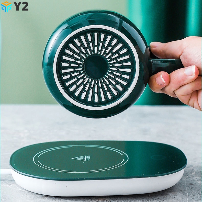 Y2 Ceramic Coffee Cup With Automatic Heating Pad 55°c Coffee Warmer Temperature Christmas Gift - Image 8
