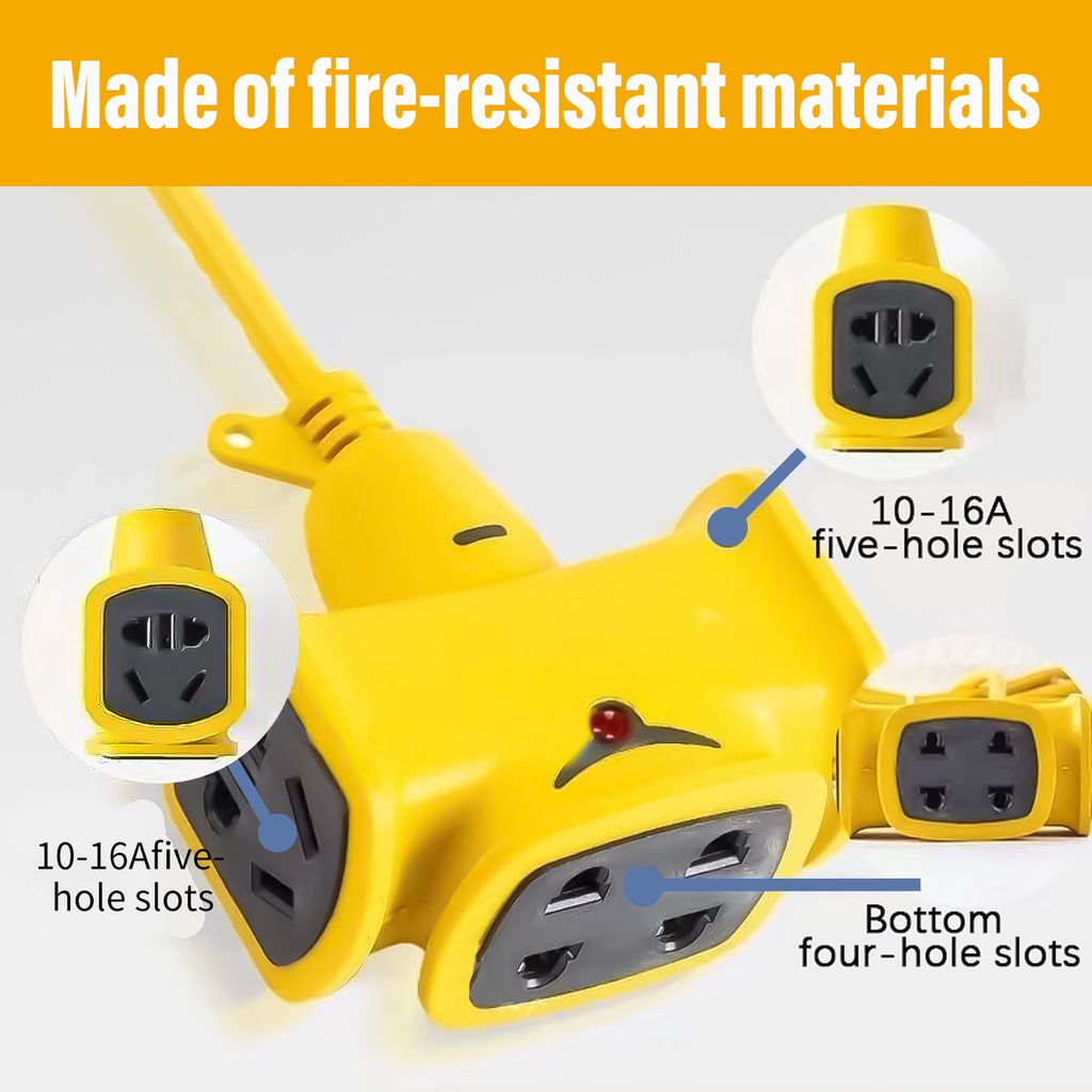 30M Extension Cord Socket Cable Extra long Plug in Strip Electric Vehicle Extension Wire With Switch - Image 6