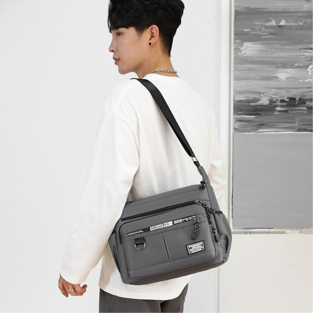 Dodo Fashion Men's Retro Casual Multi-compartment Shoulder Bag, Outdoor Simple Crossbody Bag #S216 - Image 3