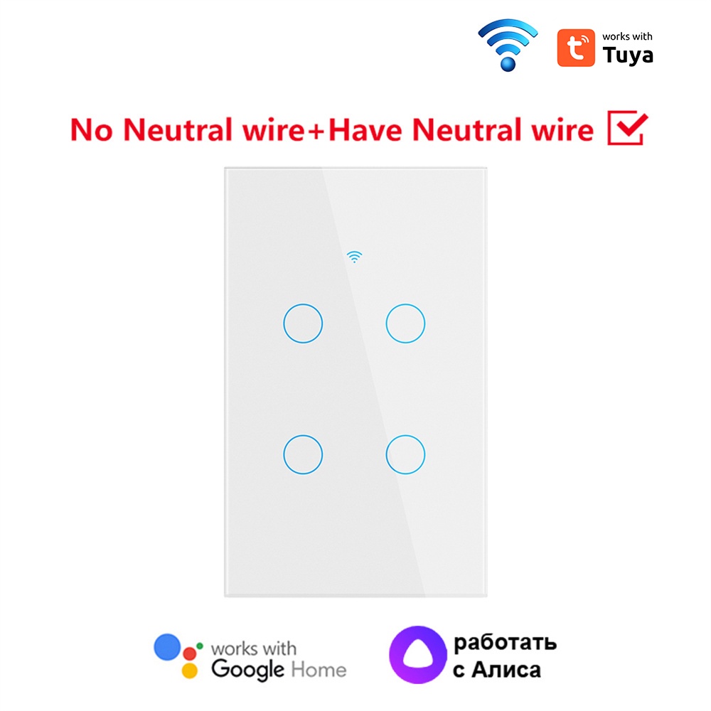 Smart House Smart Light Multi-function Tuya Wif Smart Home Smart Switch Home Appliance Tempered Glass Smart Remote Control Neutral Wire/no Neutral Wire COD — view 5