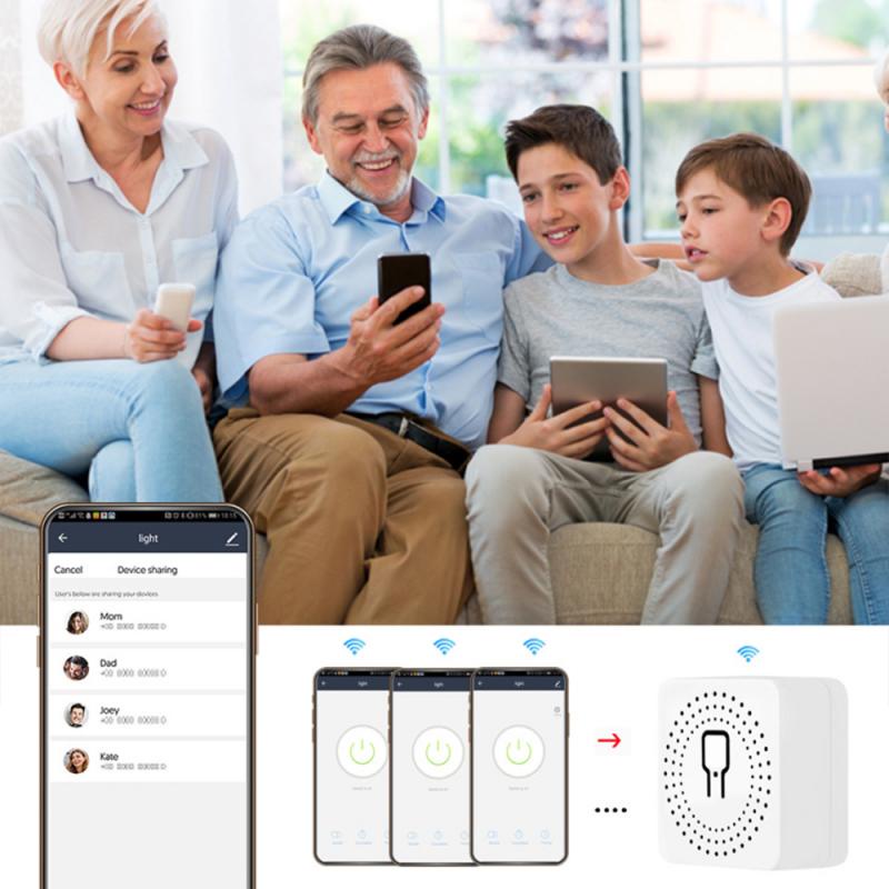 HOT Tuya WiFi Mini Smart Switch 16A 2 Way Control Smart Home Automation Module Power Switch Timer Work with Alexa Google Home Alice Smart Life — view 8
