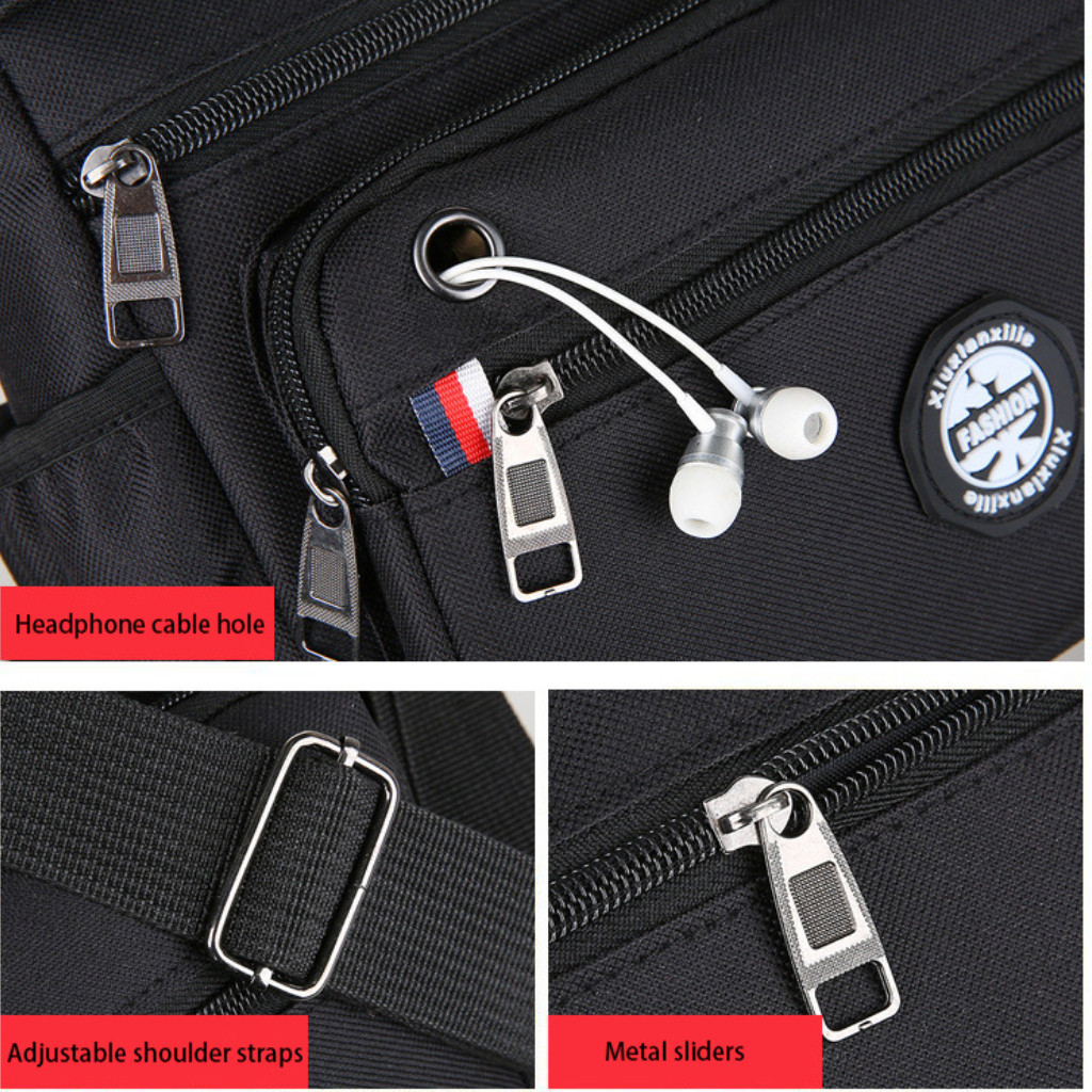 Dodo Fashion Men's Retro Casual Multi-compartment Shoulder Bag, Outdoor Simple Crossbody Bag #S216 - Image 7