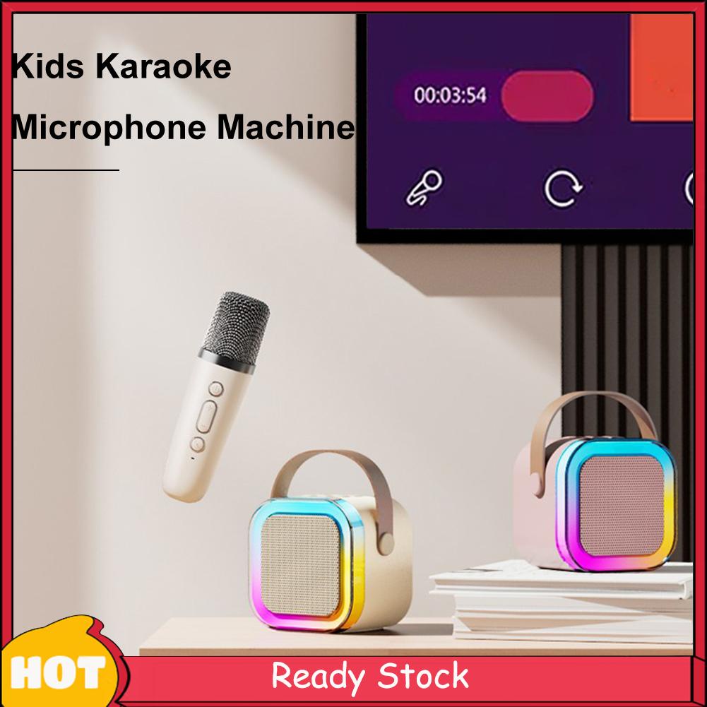 K12 Home KTV Karaoke Machine Dual Microphone RGB Light Wireless Speaker for Kids — view 6