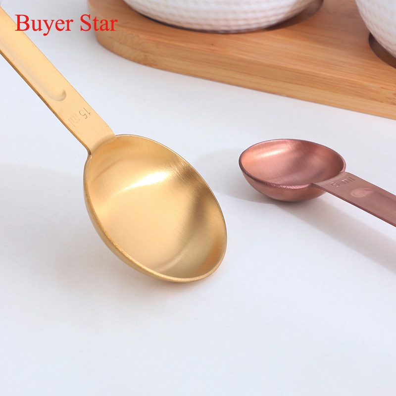 Stainless Steel Double Ended Measuring Spoon Two Capacity Compatible ...