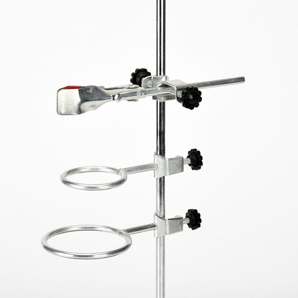 Lab iron stand full set with square seat base cross clip titration ...