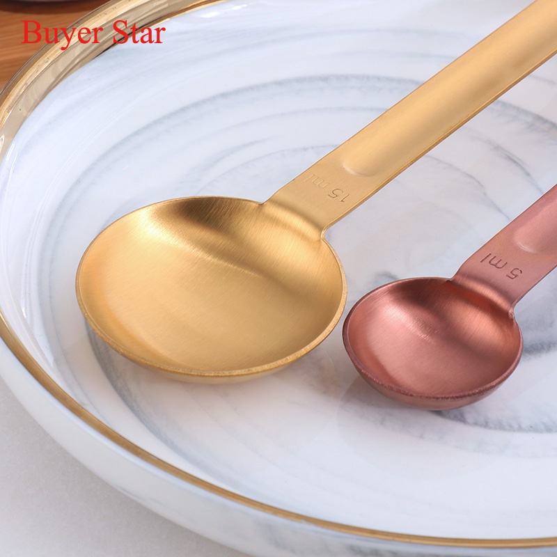 Stainless Steel Double Ended Measuring Spoon Two Capacity Compatible ...