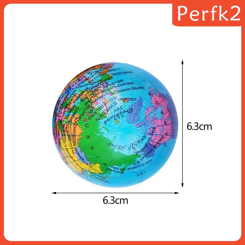[Perfk2] 3 Pieces Squeezable Foam Ball World Maps Sensory Game Balls ...