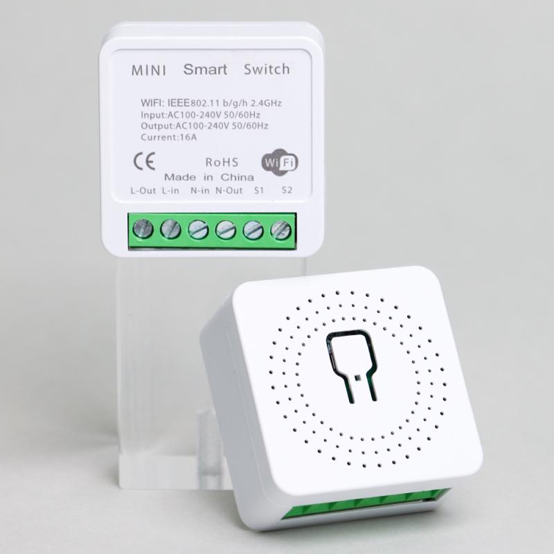 HOT Tuya WiFi Mini Smart Switch 16A 2 Way Control Smart Home Automation Module Power Switch Timer Work with Alexa Google Home Alice Smart Life — view 3