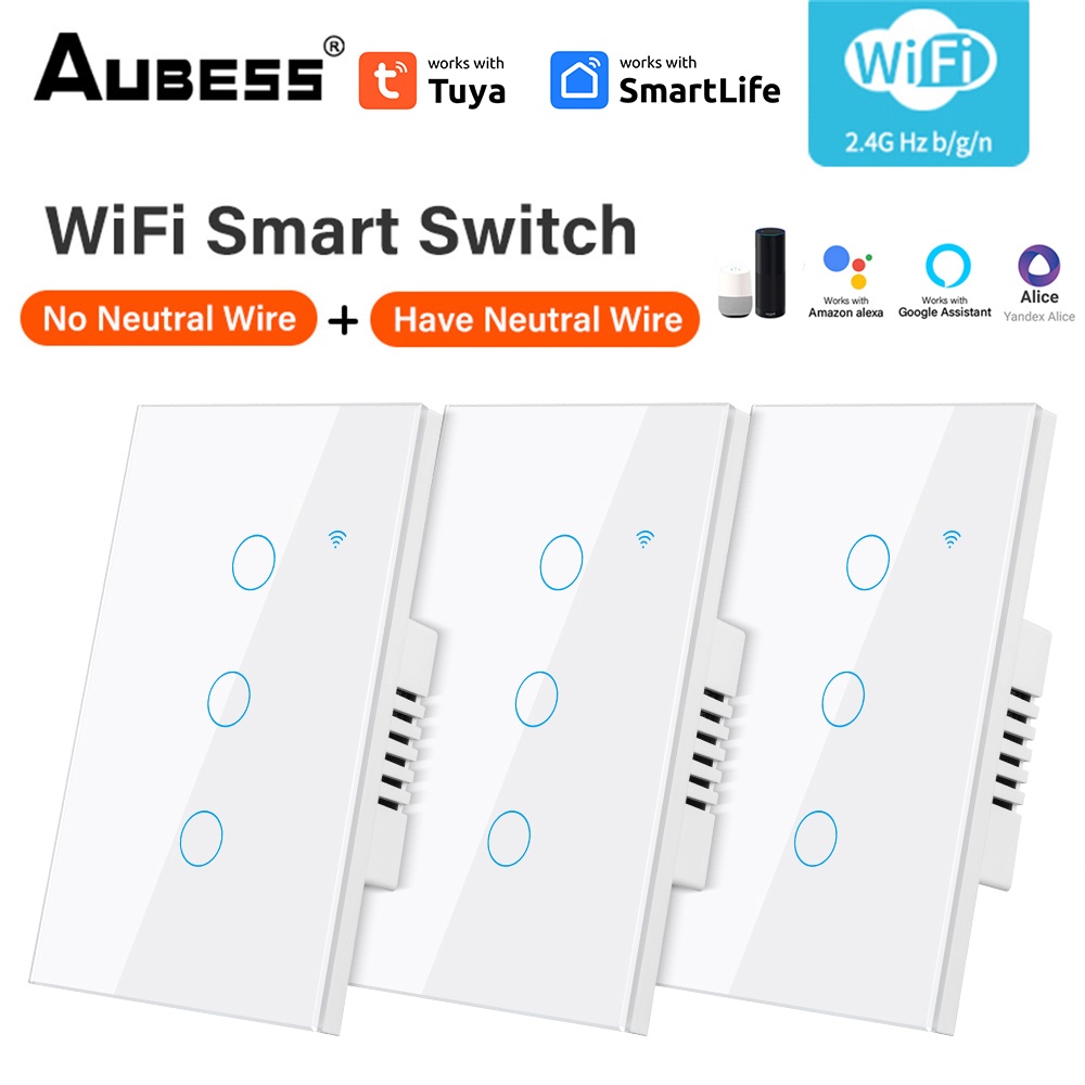 Smart House Smart Light Multi-function Tuya Wif Smart Home Smart Switch Home Appliance Tempered Glass Smart Remote Control Neutral Wire/no Neutral Wire COD — view 4