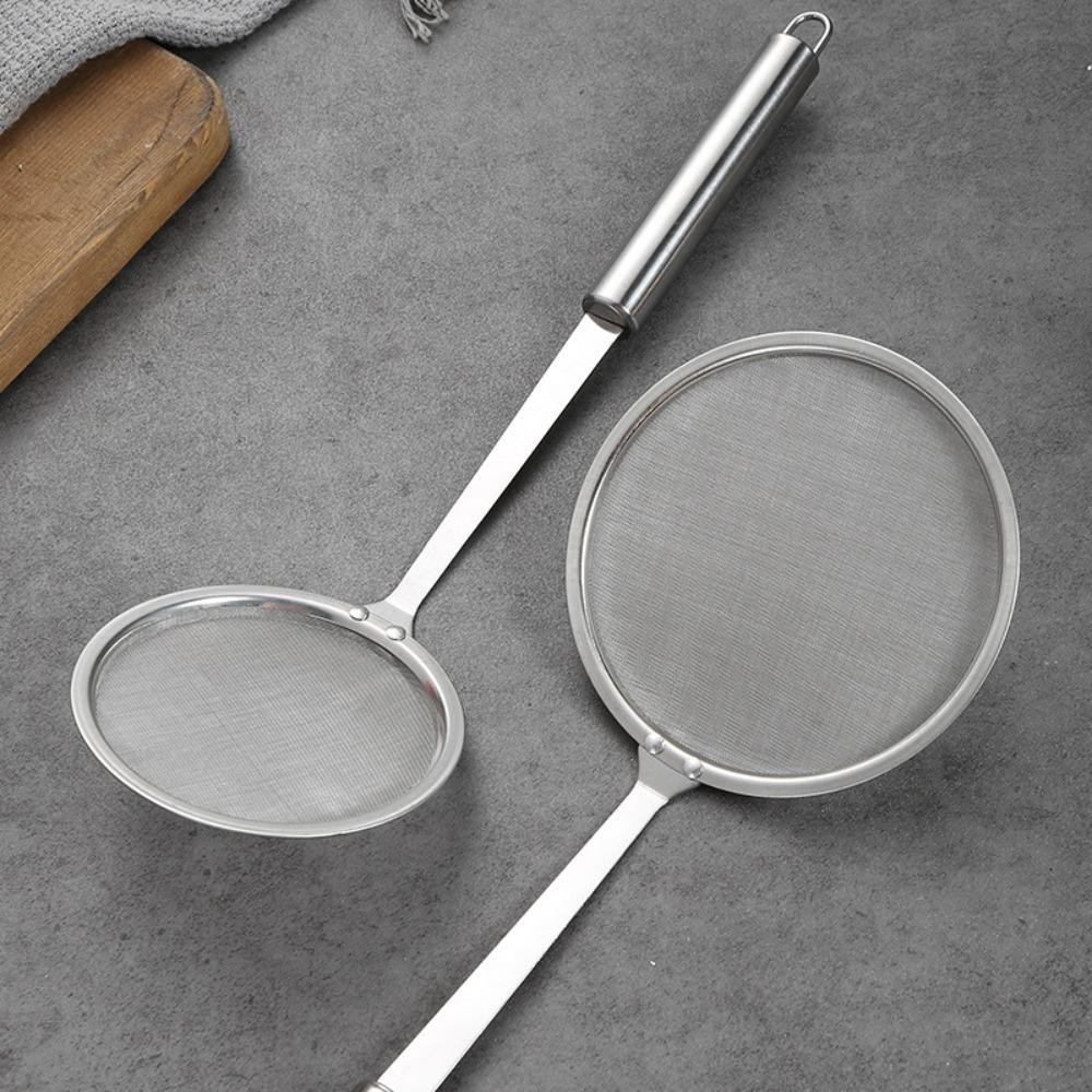 BACKSTREETYF Oil Pot Filter Mesh, Stainless Steel Oil Skim Kitchen Filter Spoon, Kitchen Percolator Accessories Fried Food Strainer - Image 2